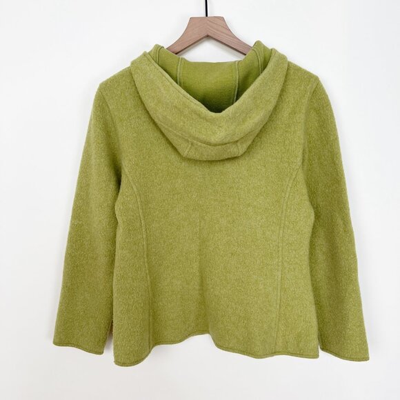 Eileen Fisher Lambswool Cotton Cardigan Sweater Knit Light Coat Jacket Oversized - Picture 9 of 10